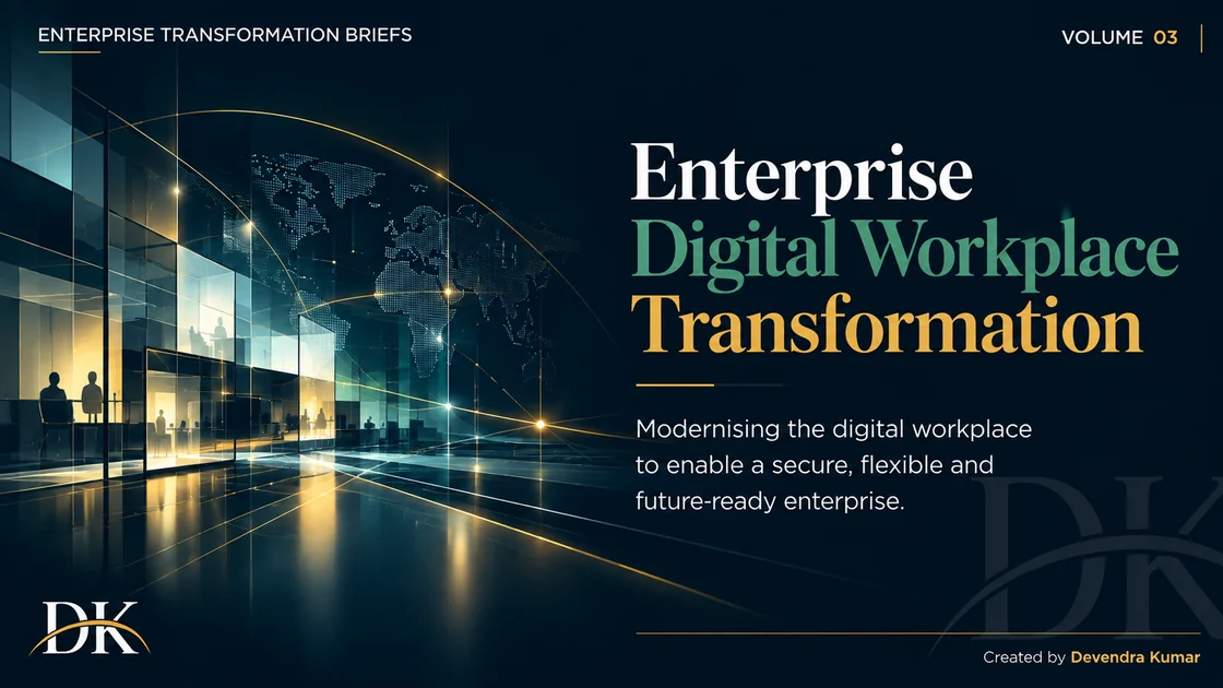 Cover of the Enterprise Transformation Brief · Volume 03 on Enterprise Digital Workplace Transformation