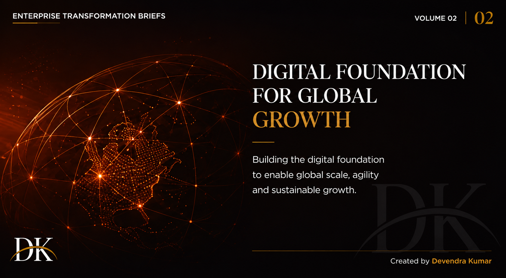Cover of the Enterprise Transformation Brief · Volume 02 on Digital Foundation for Global Growth
